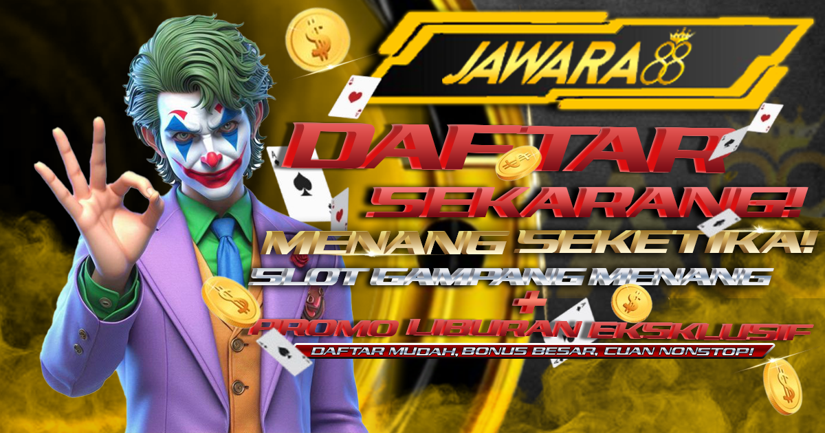 Rasakan permainan slot online terbaik hanya di Jawara88! Dengan sistem deposit cepat dan withdraw kilat, nikmati bonus new member 100% yang langsung dapat dicairkan. Minimal deposit 10rb, peluang maxwin jutaan rupiah menanti Anda setiap hari.